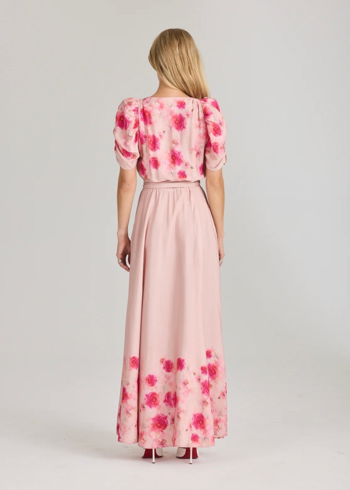 Emma Peonies Dress Vintage Rose