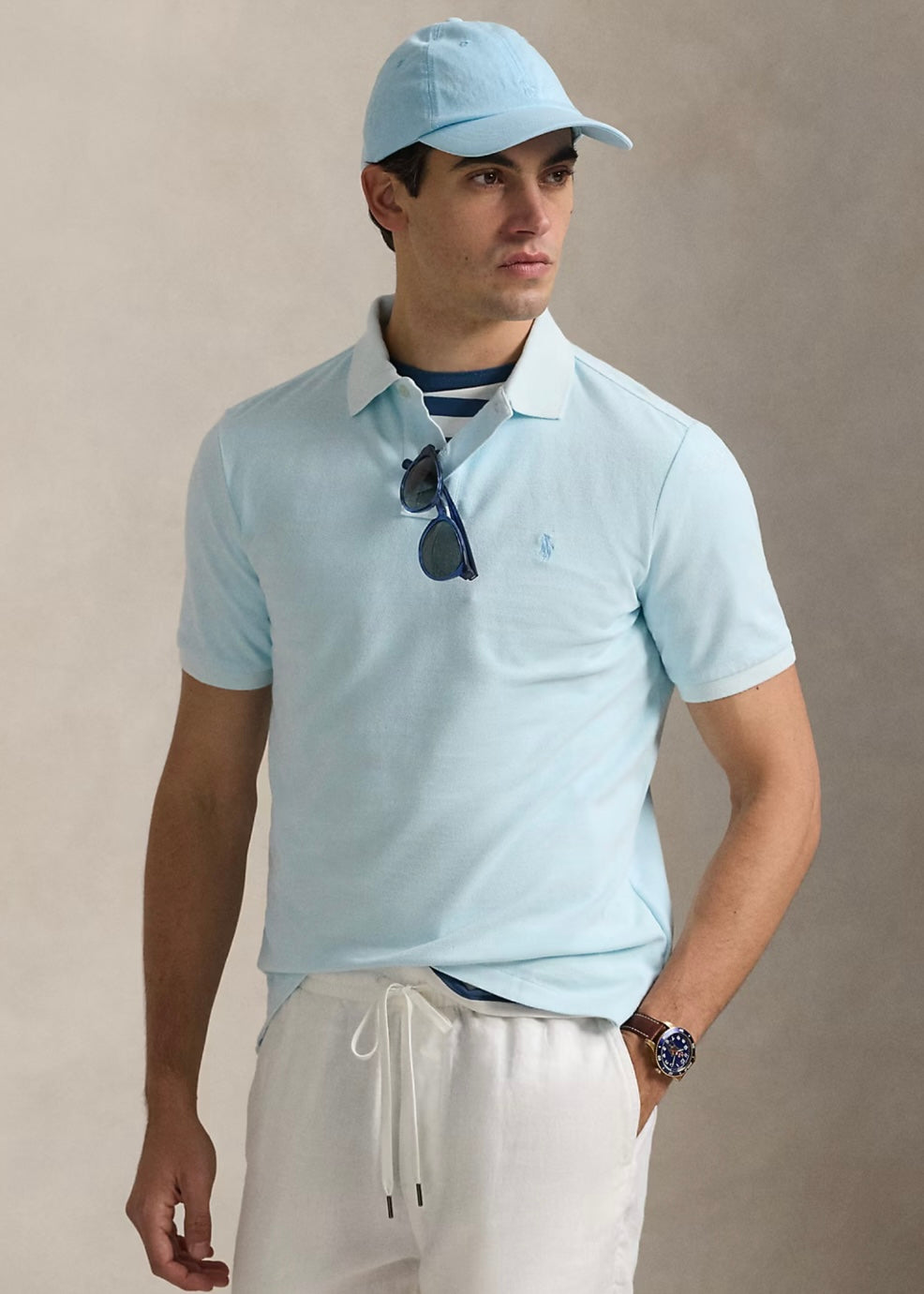 Ralph Lauren pique - Sky