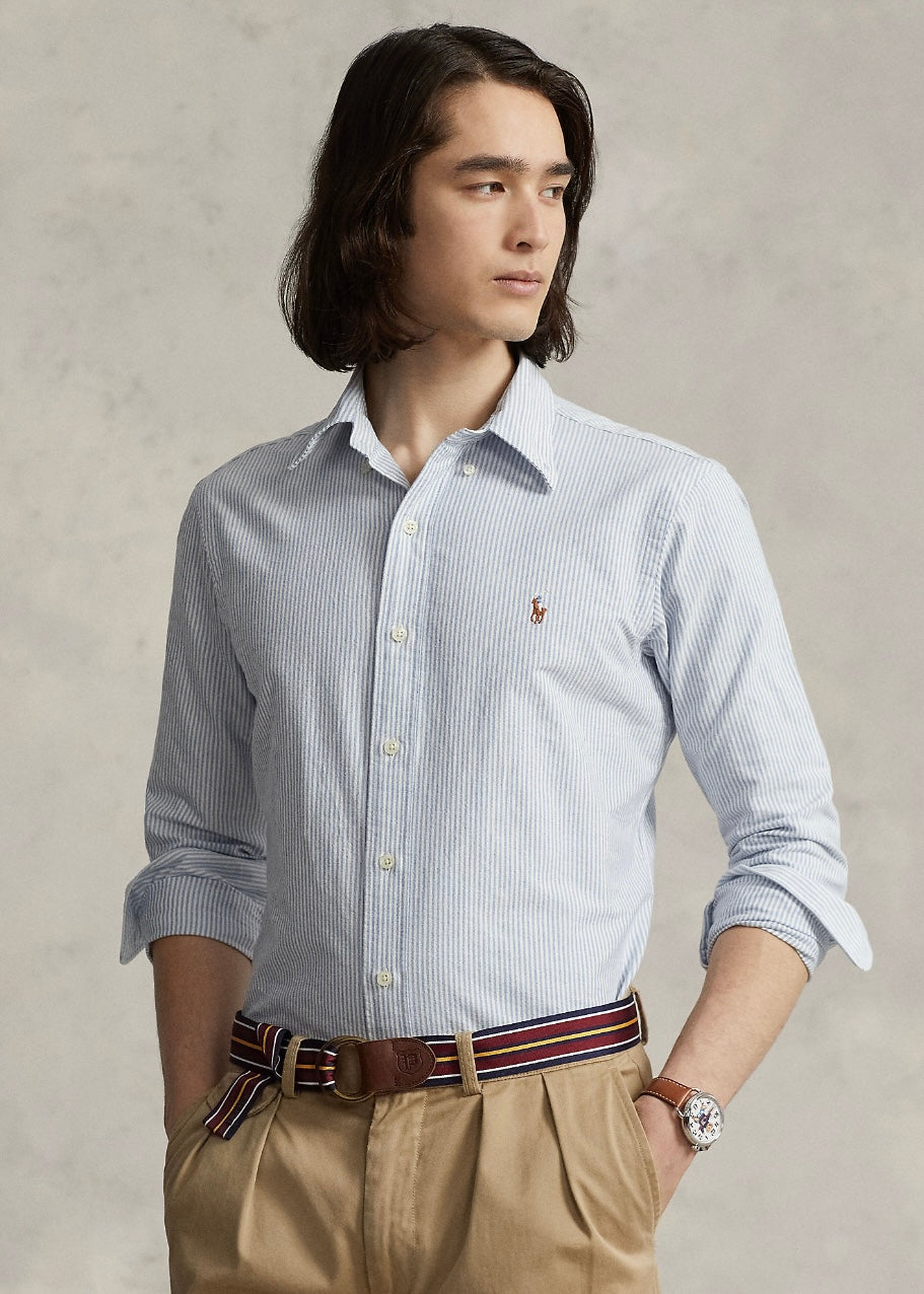 Custom Fit Stripe Oxford shirt Blue/White