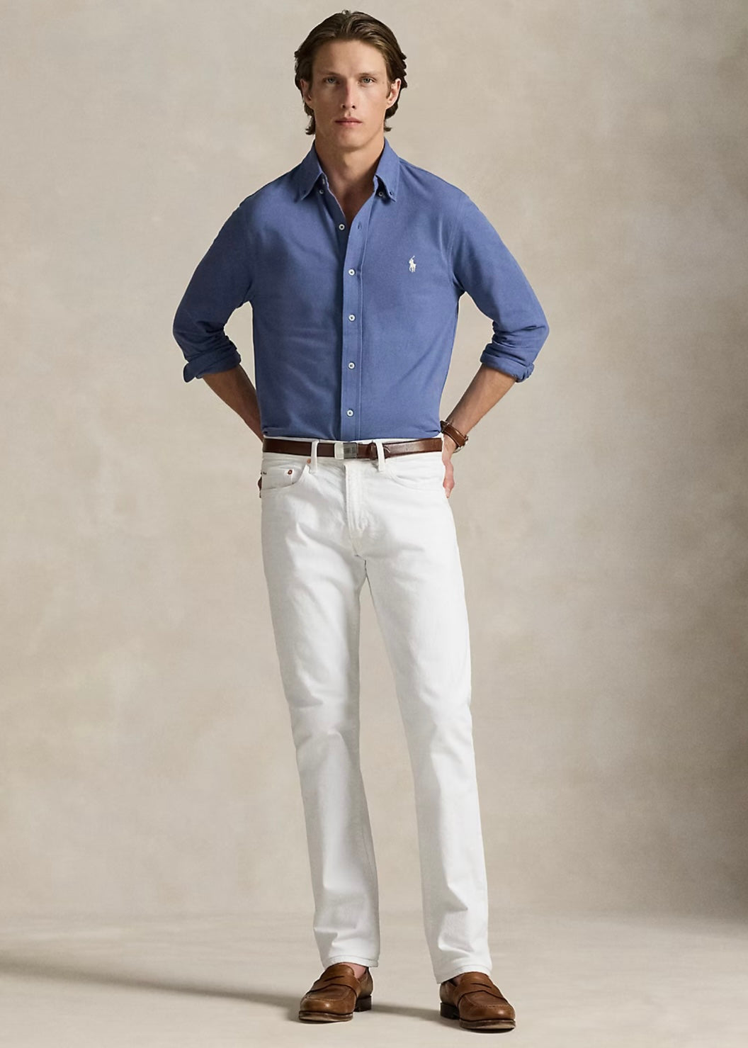 Ralph Lauren Featherweight Mesh shirt - Capri Blue