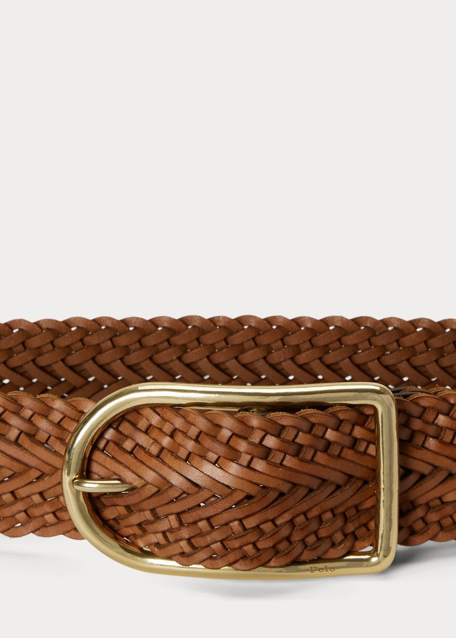 Braided Leather Belt Cuoio