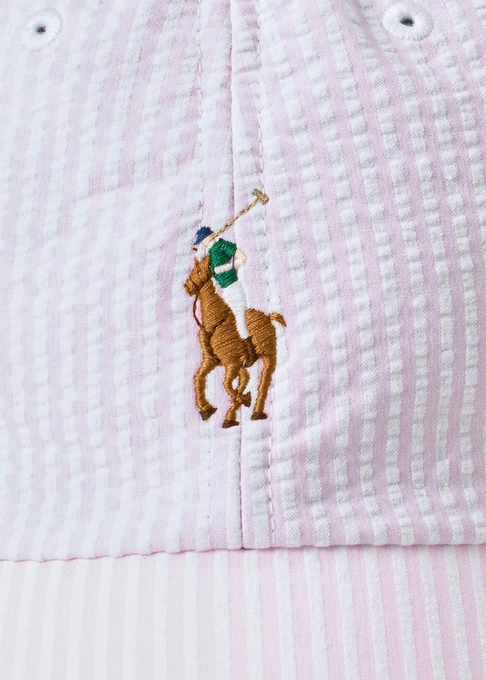 Ralph Lauren Seersucker caps - Carmel Pink