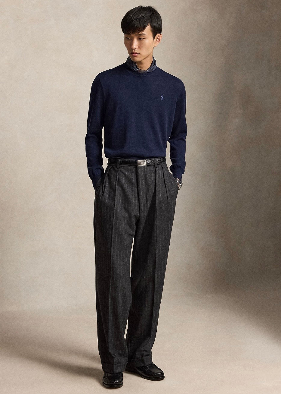 Wool Crewneck Sweater Navy