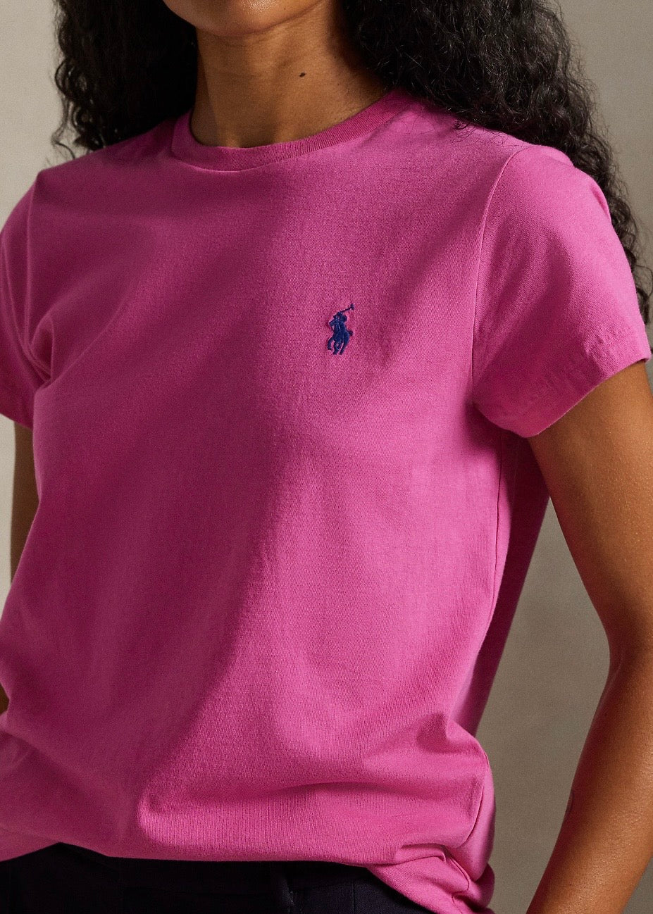 Cotton Jersey Tee Accent Pink