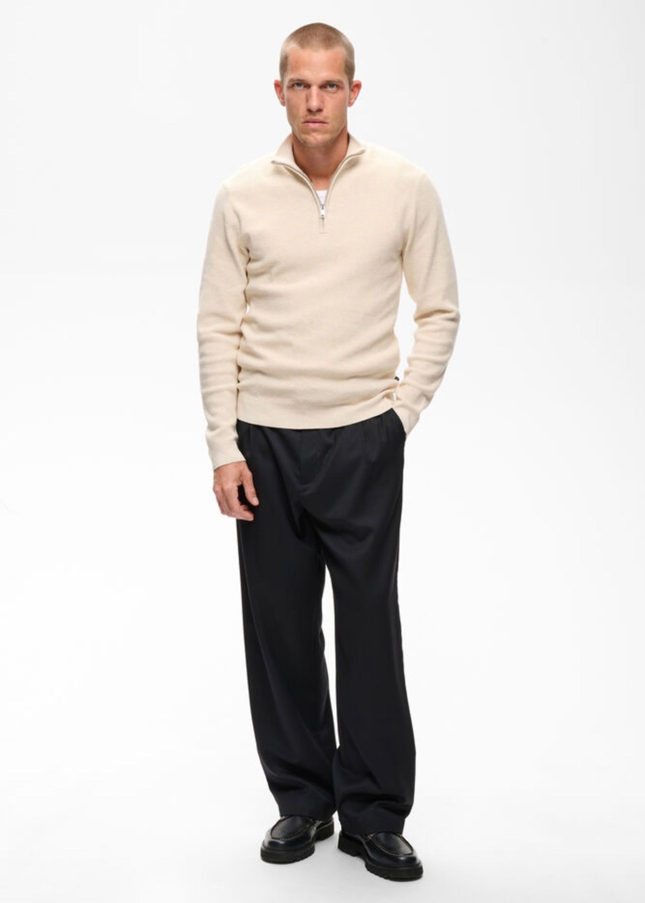 Lagoon Zip Oyster Gray Melange