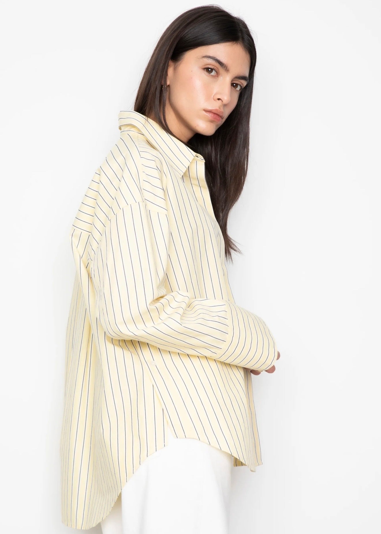 Nell Shirt Light Yellow Stripe