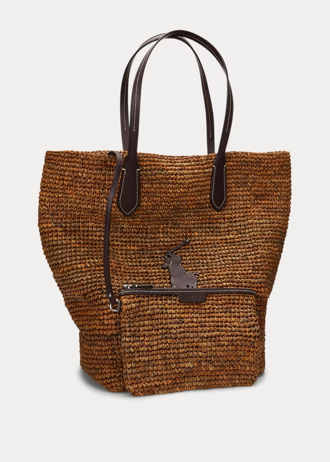 Ralph Lauren Raffia bag - Toasted Almond/Chocolate