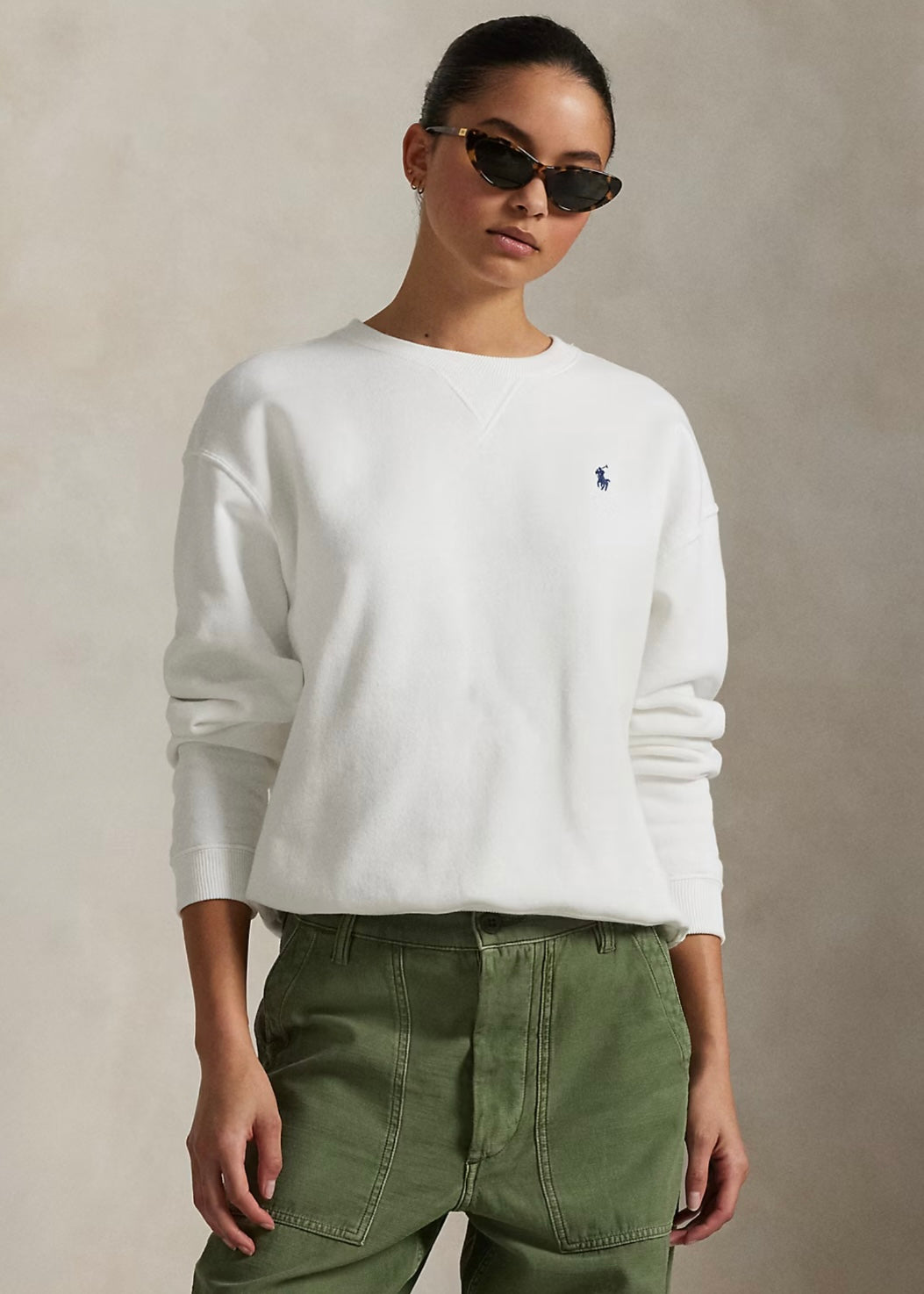 Ralph Lauren College crew - White