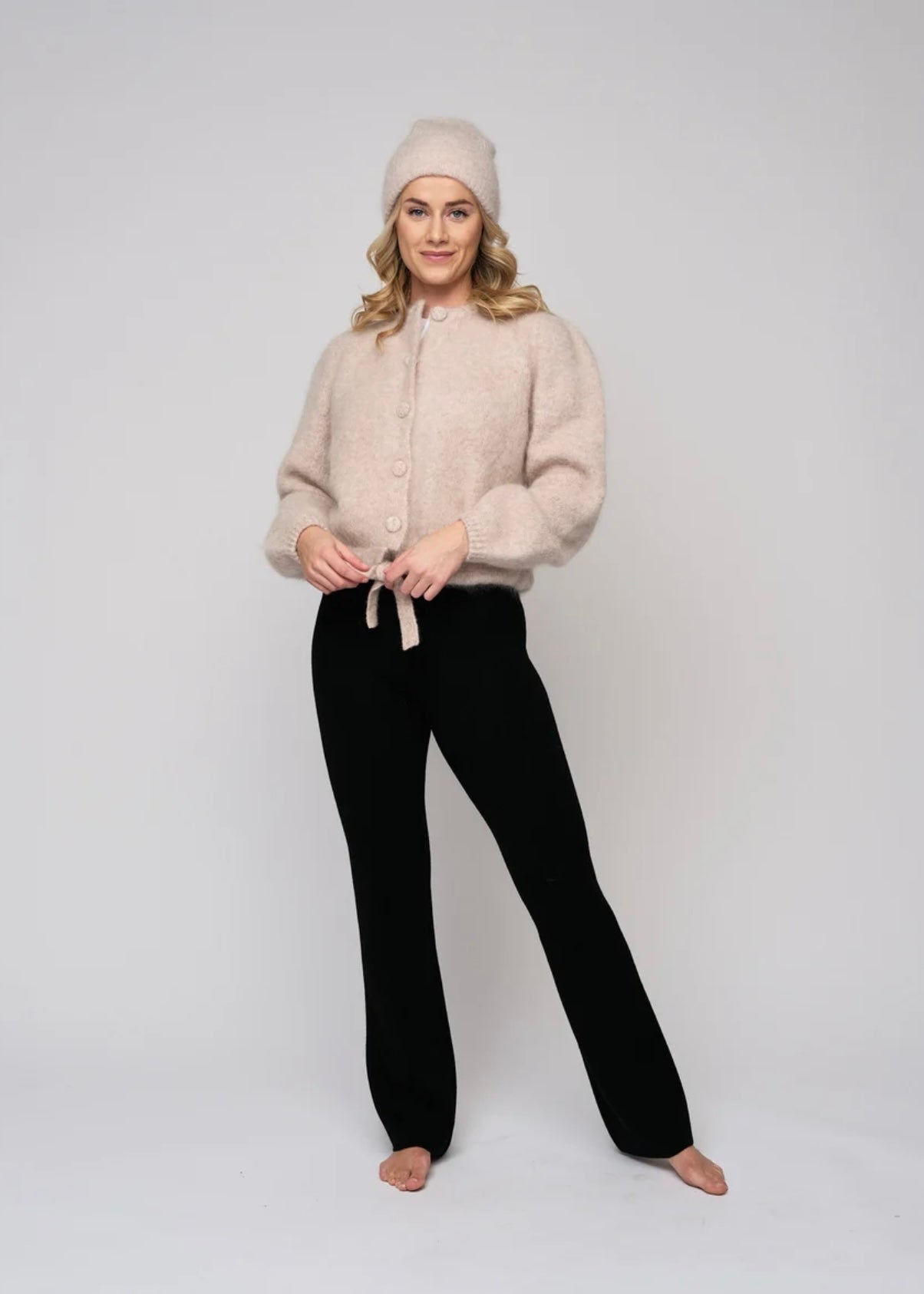 Ella&il Franca Chunky cardigan - Beige Melange