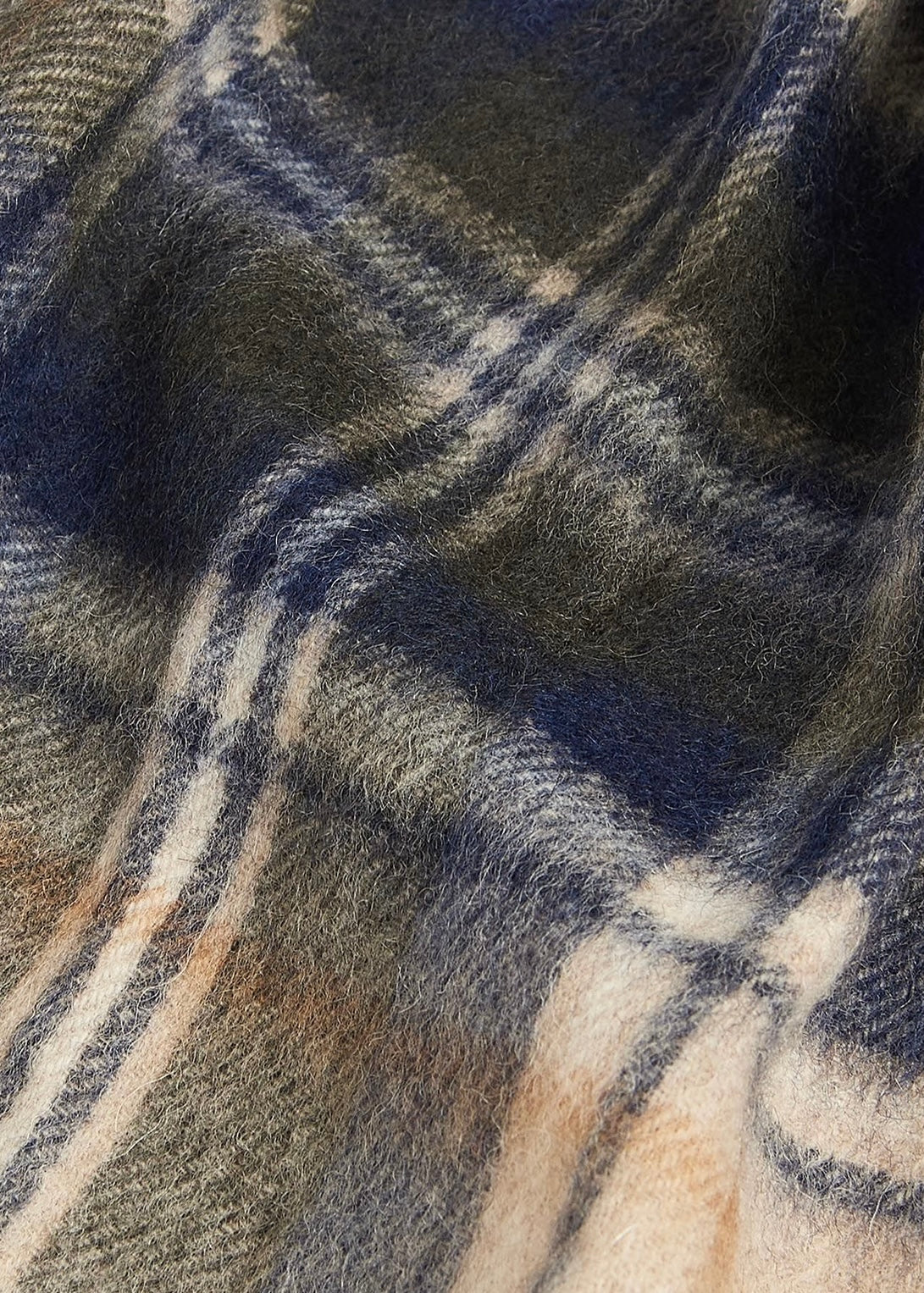 Barbour New Check Tartan scarf - Sand Beige Plaid