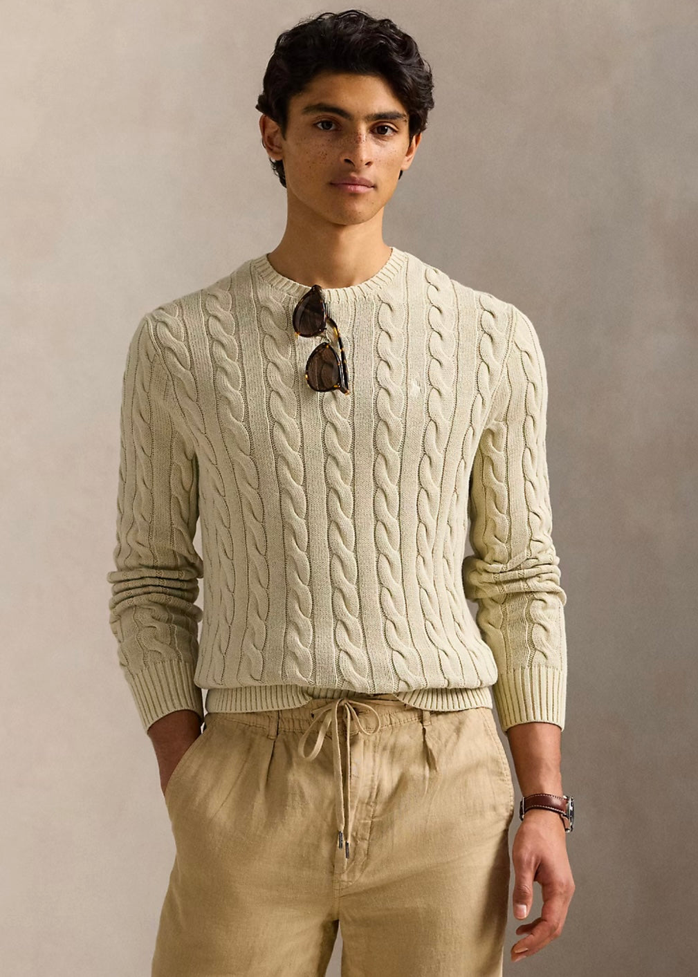 Ralph Lauren Cotton Cable sweaterb - Natural GMD