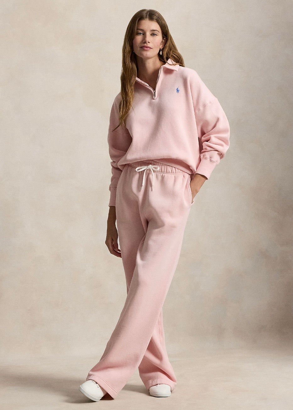 Fleece Quarter Zip Pink Sand