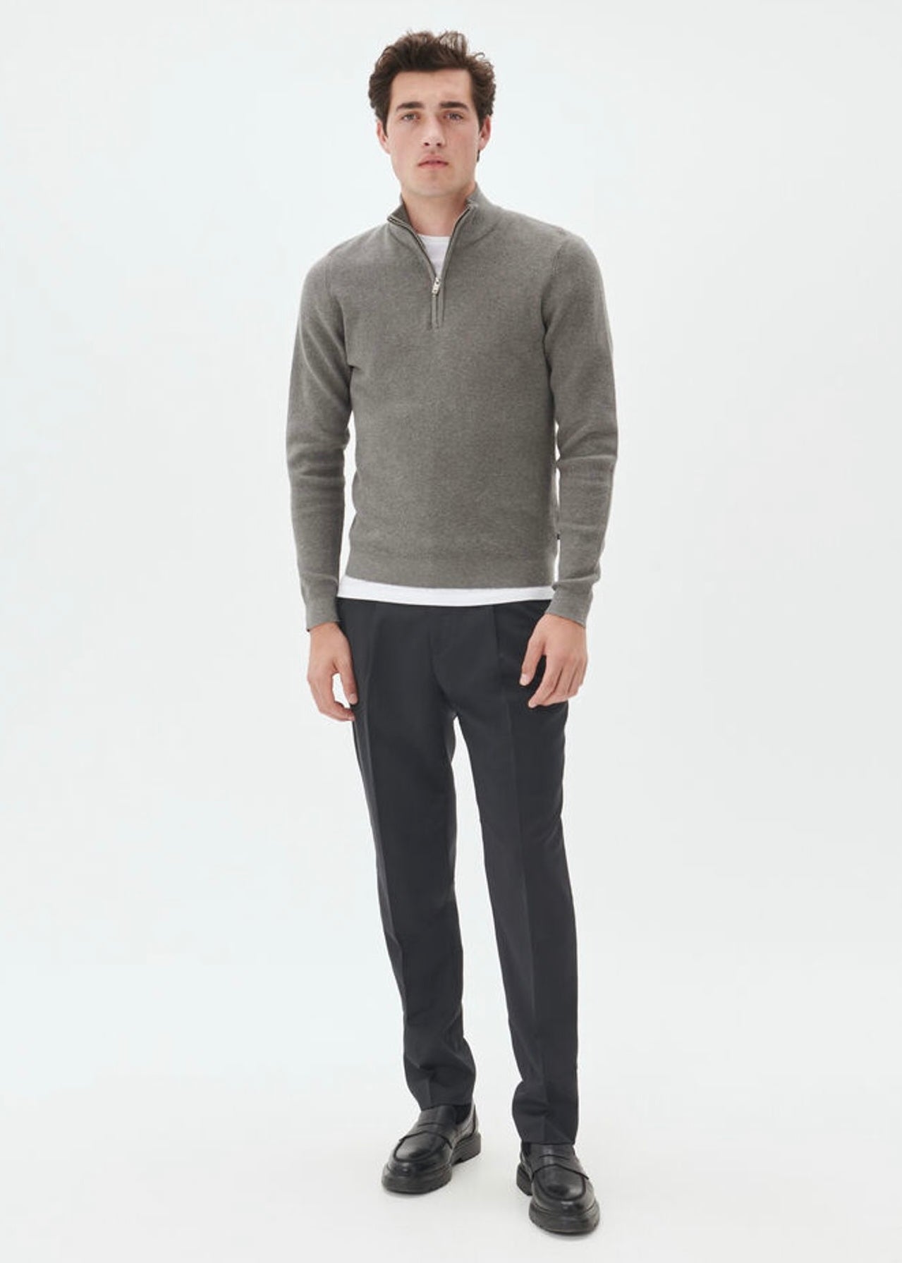 Lagoon zip Medium Grey Melange