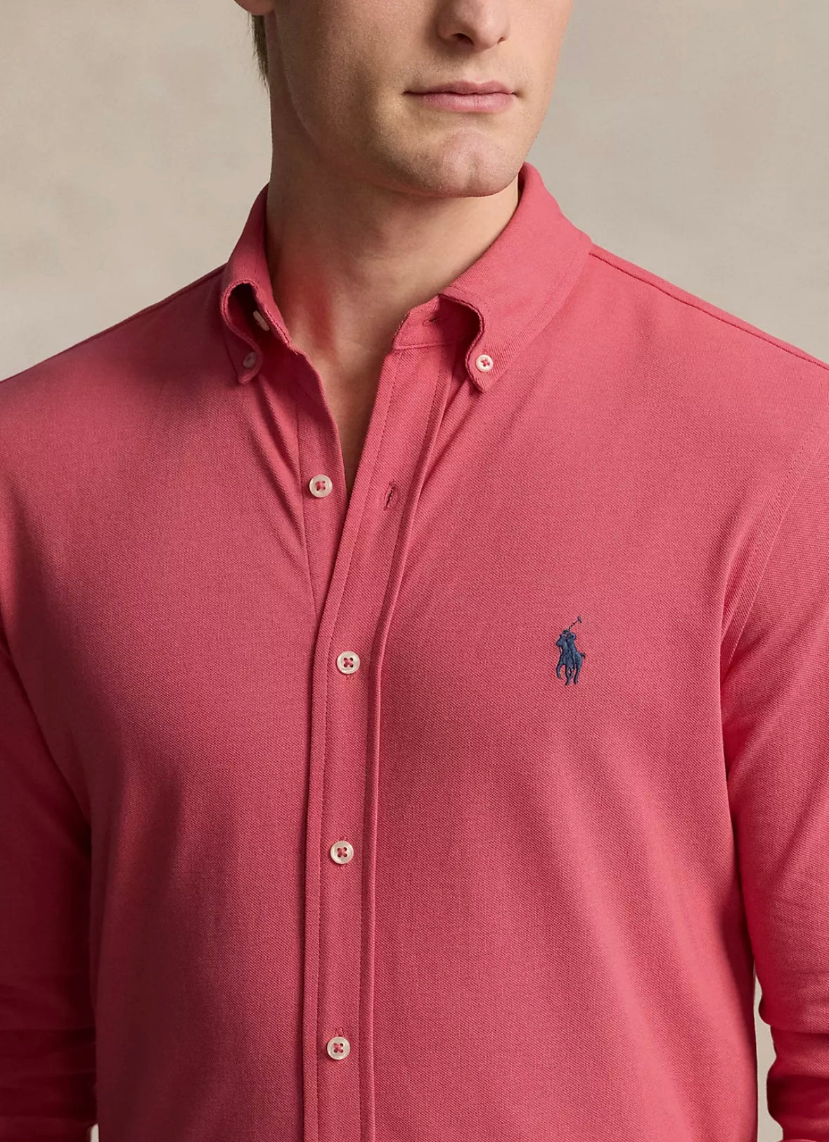 Ralph Lauren Featherweight Mesh shirt - Pale Red