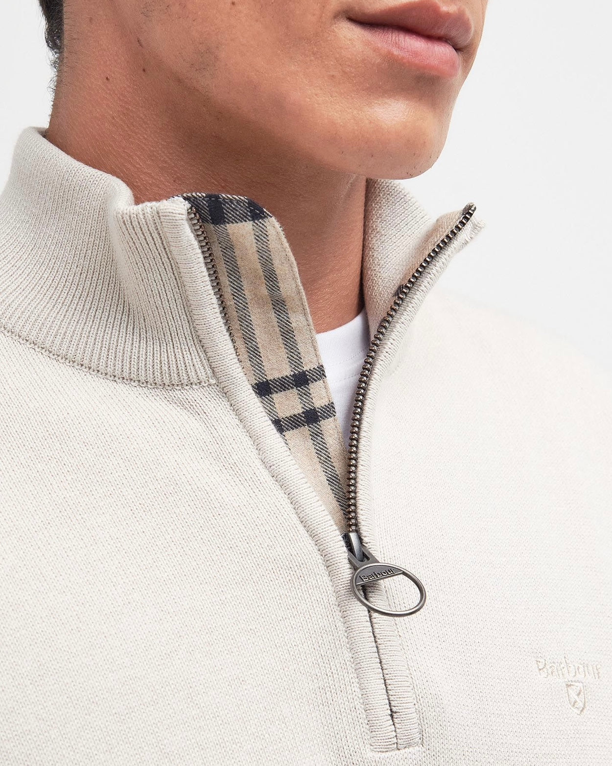 Barbour Cotton Half zip - Mist