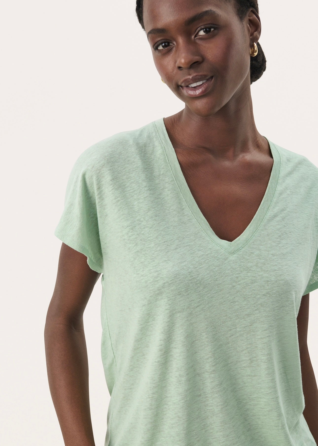 Part Two Axelines t-shirt - Cameo Green