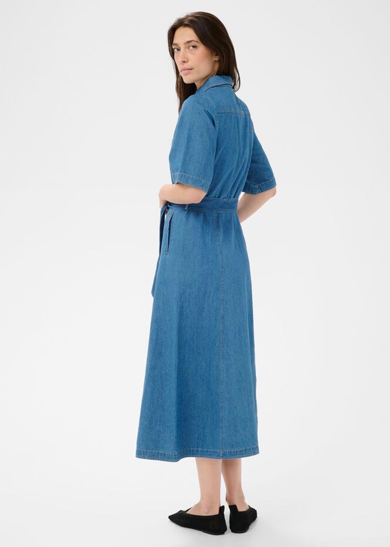Ama Dress Medium Blue Denim