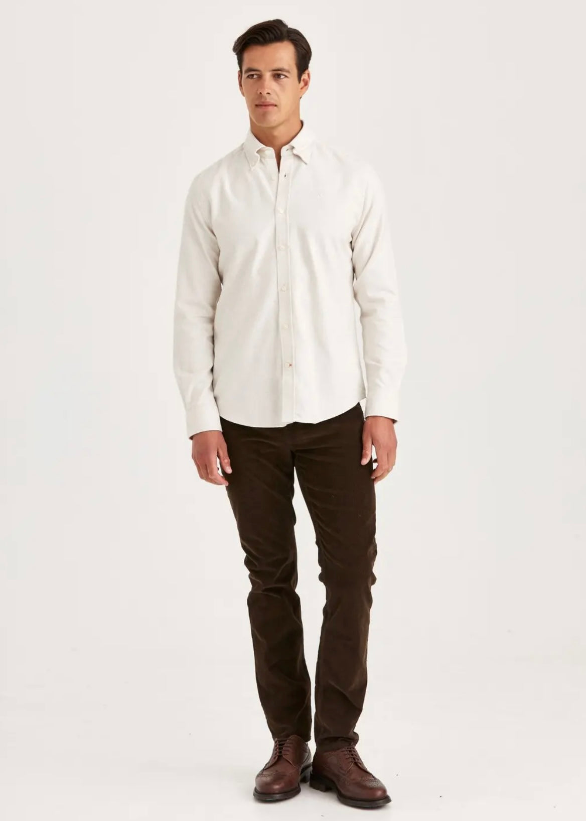 Twill Flannel shirt Offwhite