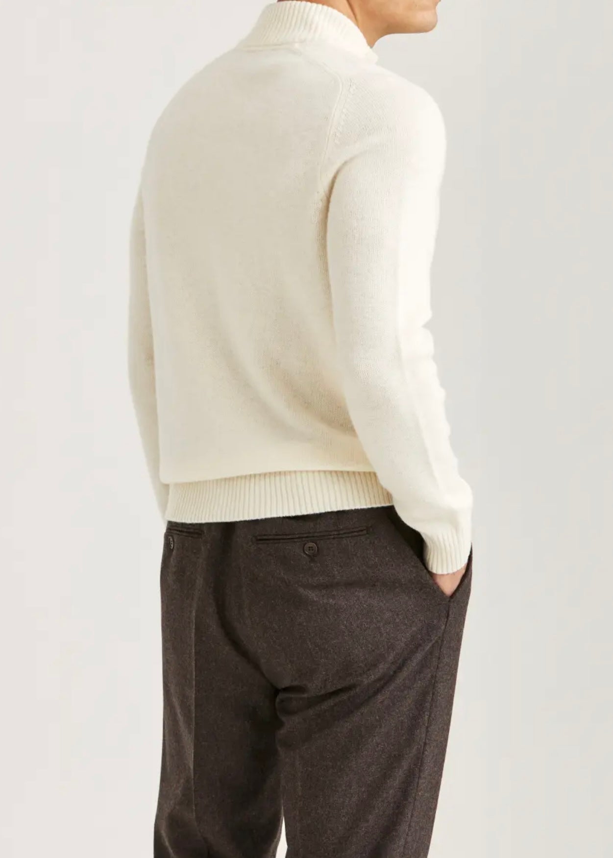 New Hertford Half Zip Offwhite