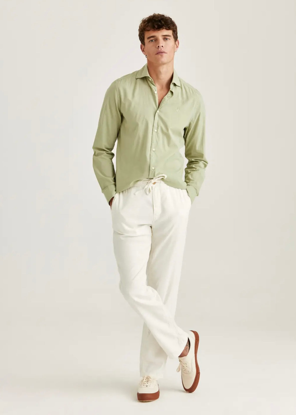 Morris Fenix Linen trouser - Offwhite