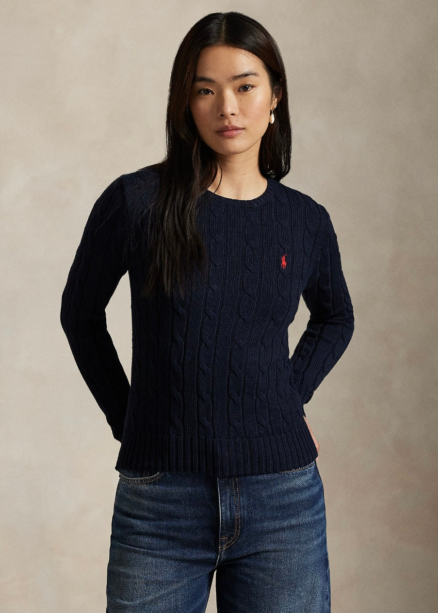 Cable Knit Cotton sweater Hunter Navy