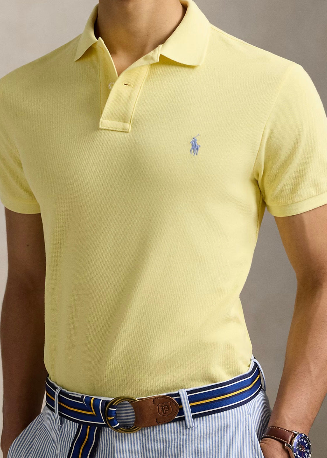 Mesh Polo Shirt Resort Gold
