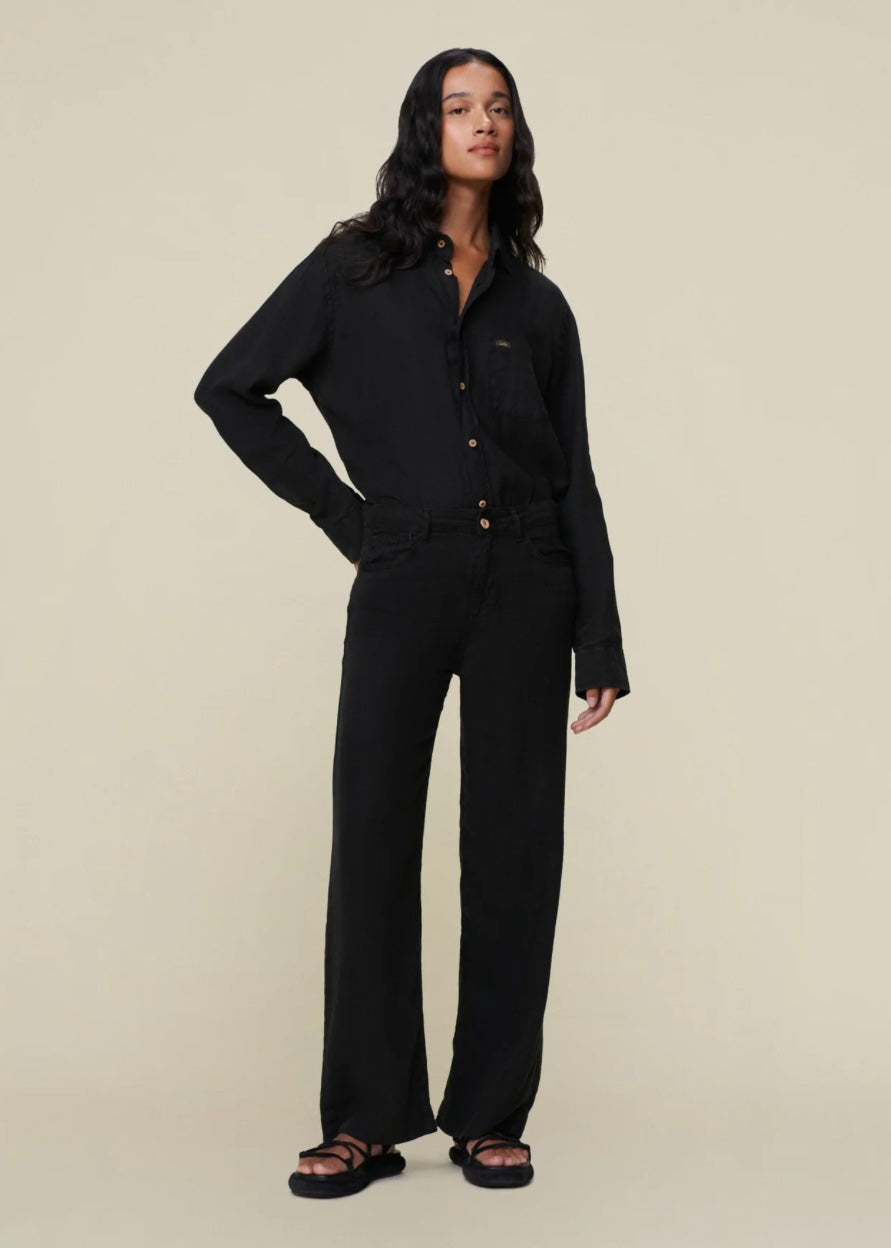 Culotte Black Linen Black