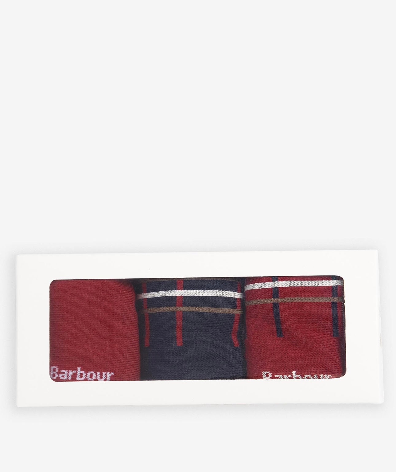 Barbour Tartan Sock box - Cranberry