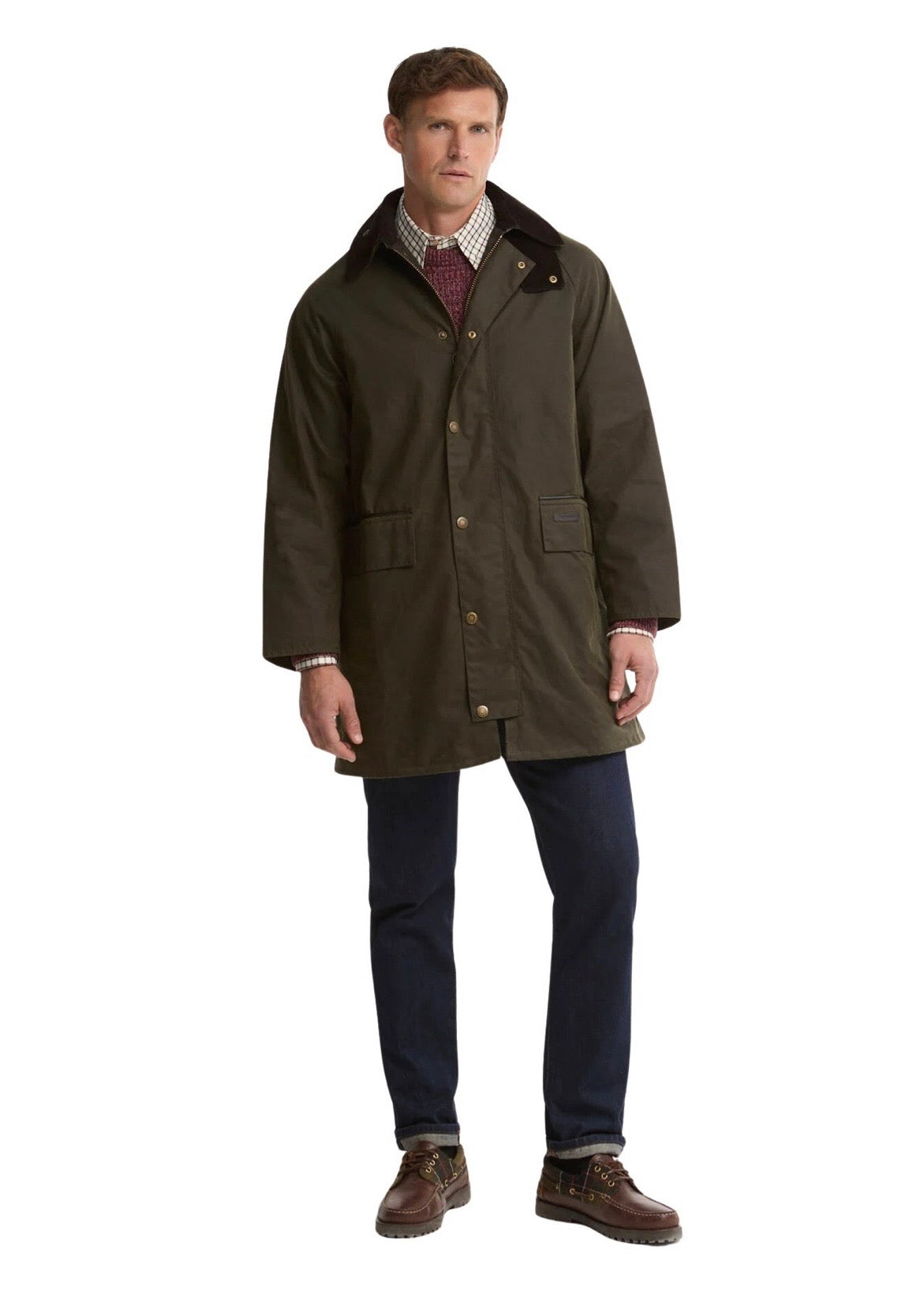 Country Waxed Mac Jacket Olive