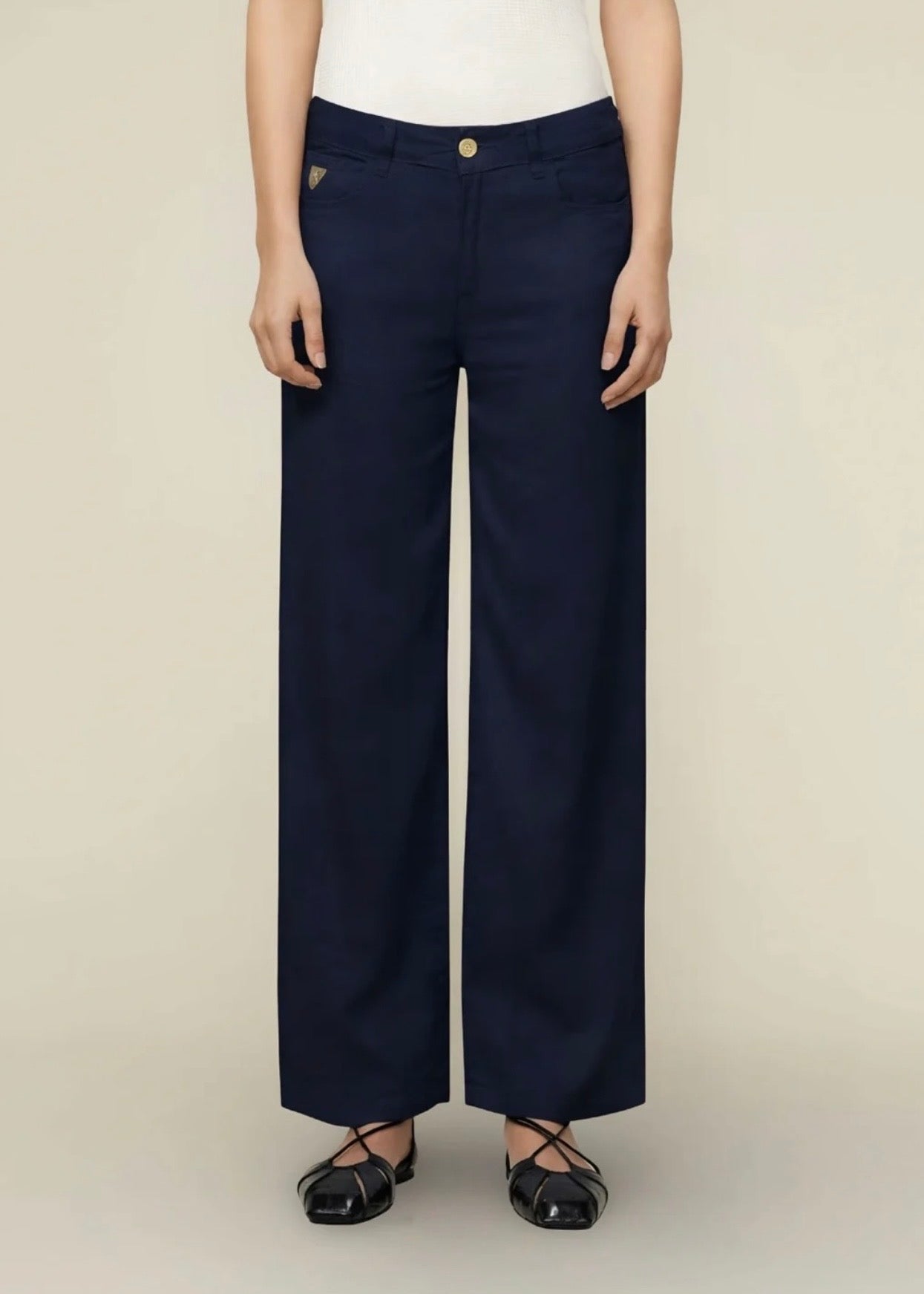 Culotte Linen Summer Navy