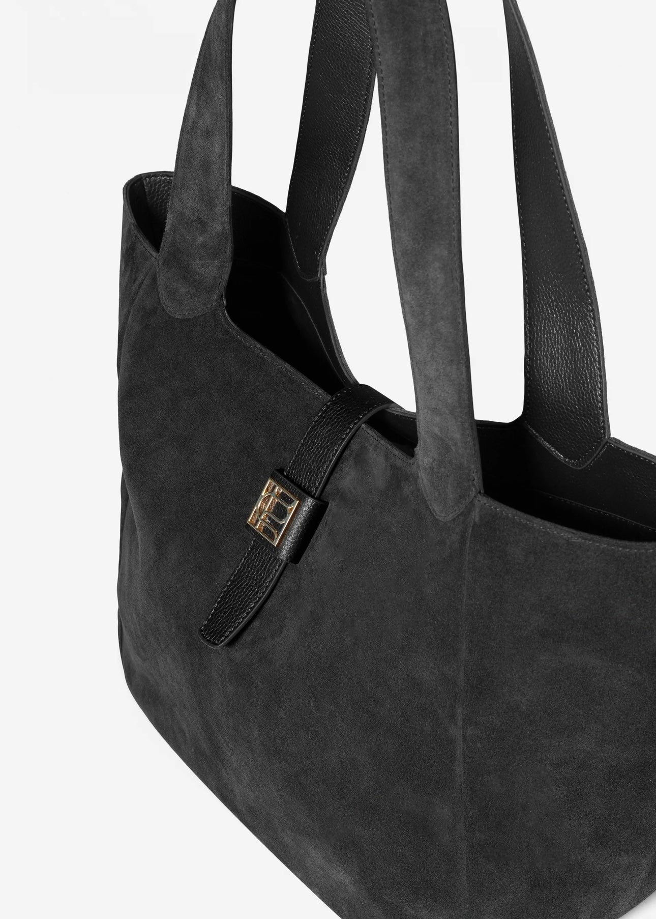 Lucille Tote bag Large Black Suede