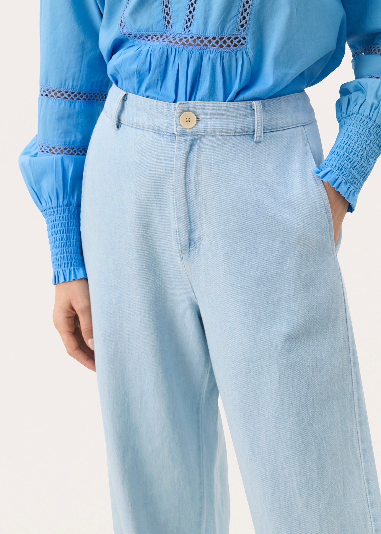 Part Two Coralie pants - Whiteish Blue Denim