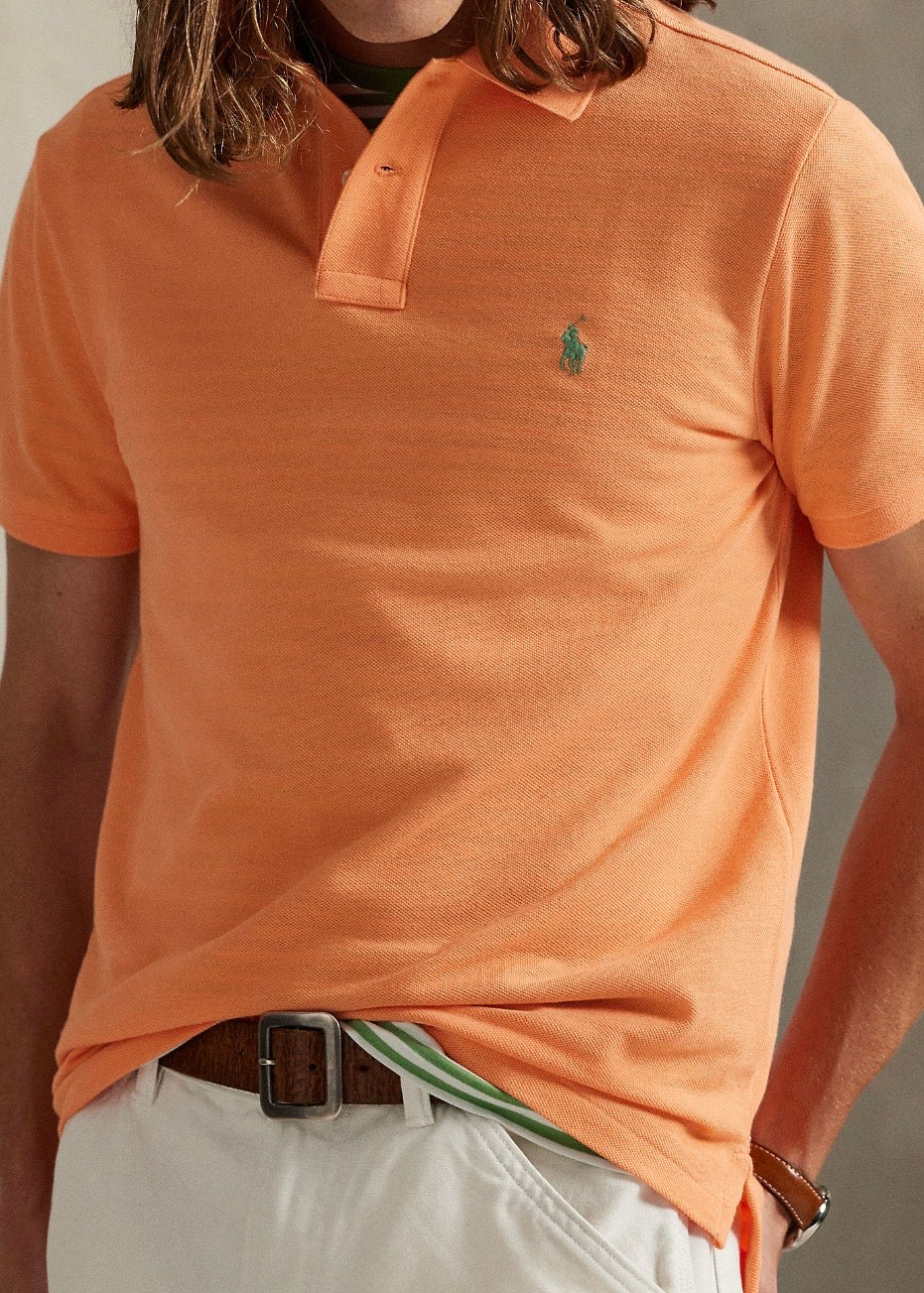 Mesh Polo Shirt Pompano Orange