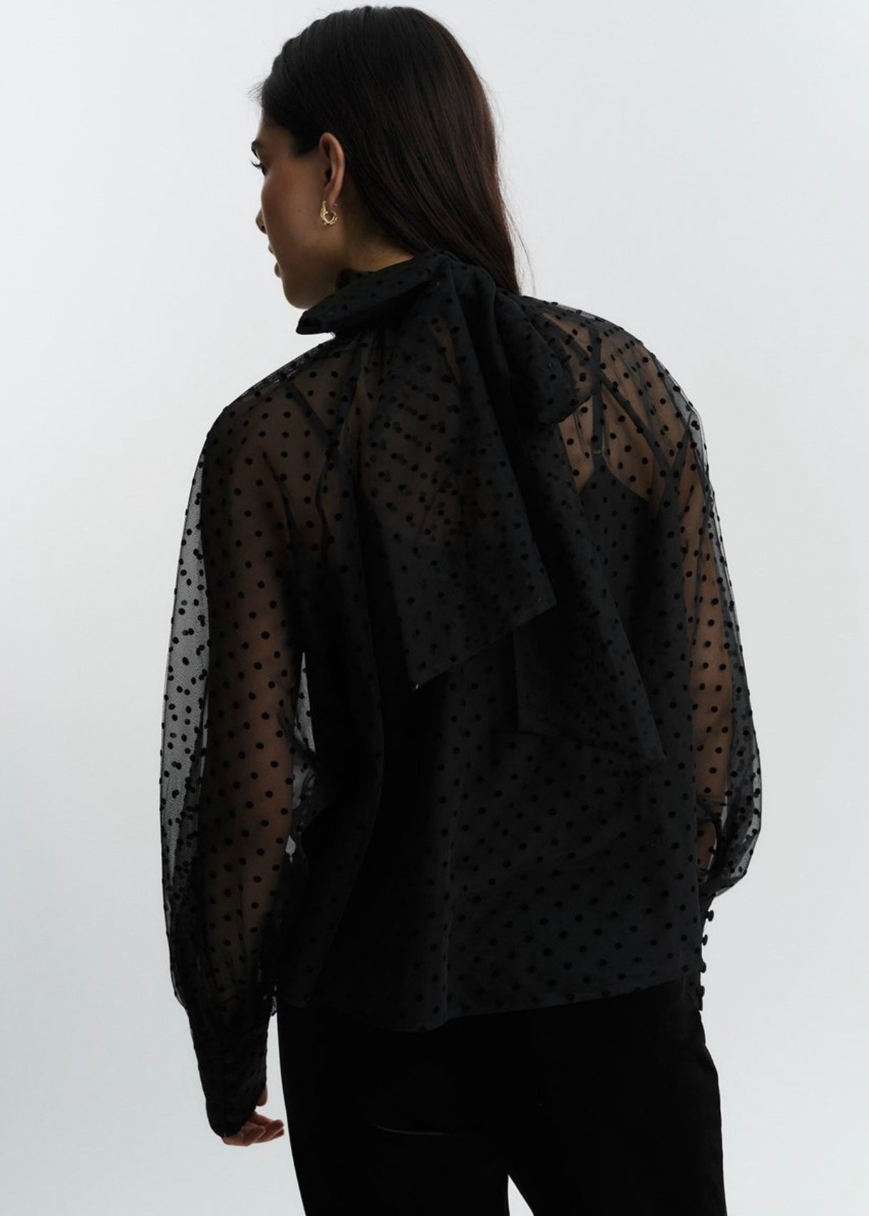 Lillian Organza blouse Black