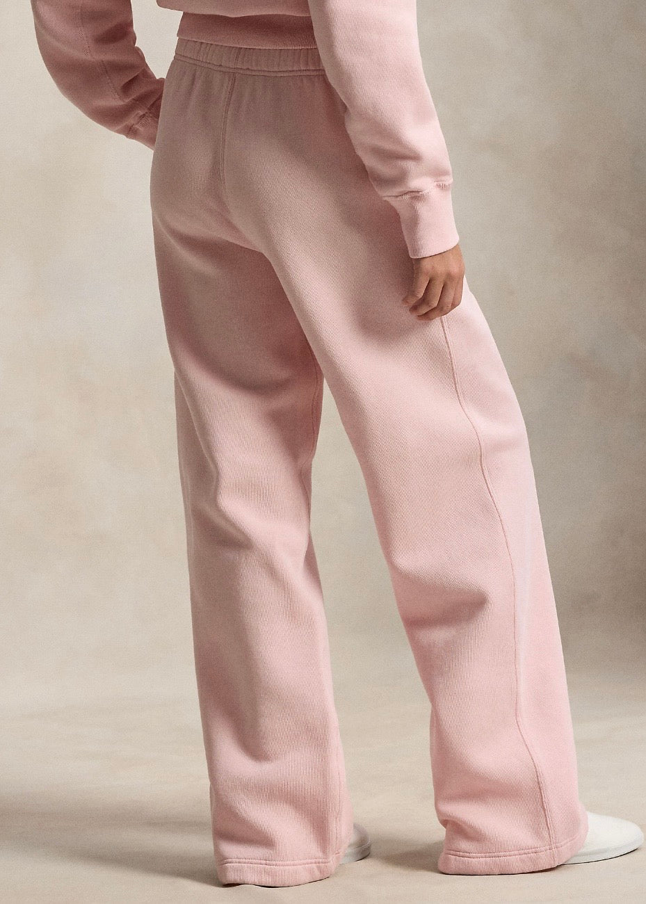 Fleece Wide Sweatpants Pink Sand