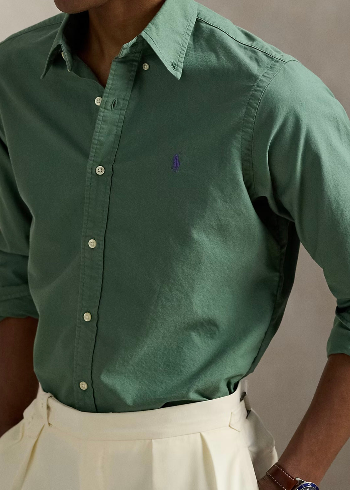 Ralph Lauren Oxford shirt custom fit - Fatigue