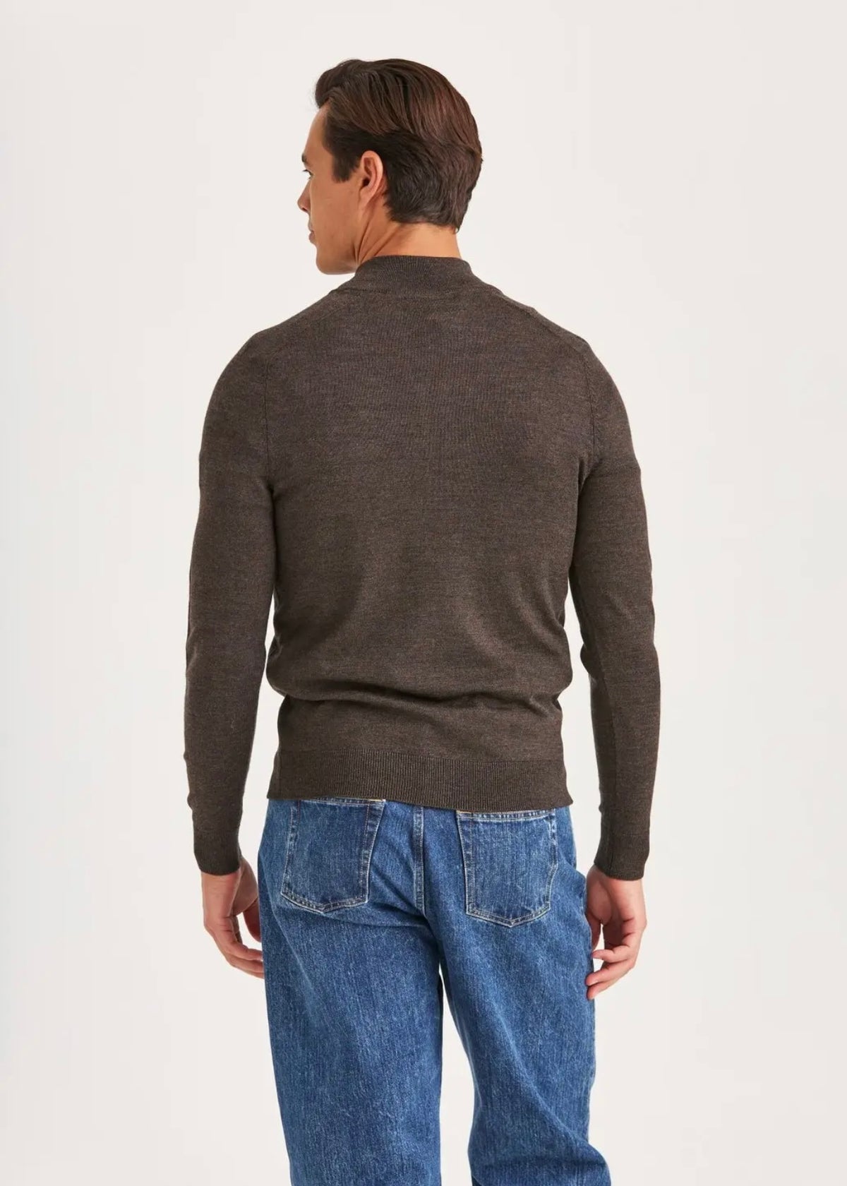 Merino John zip Brown