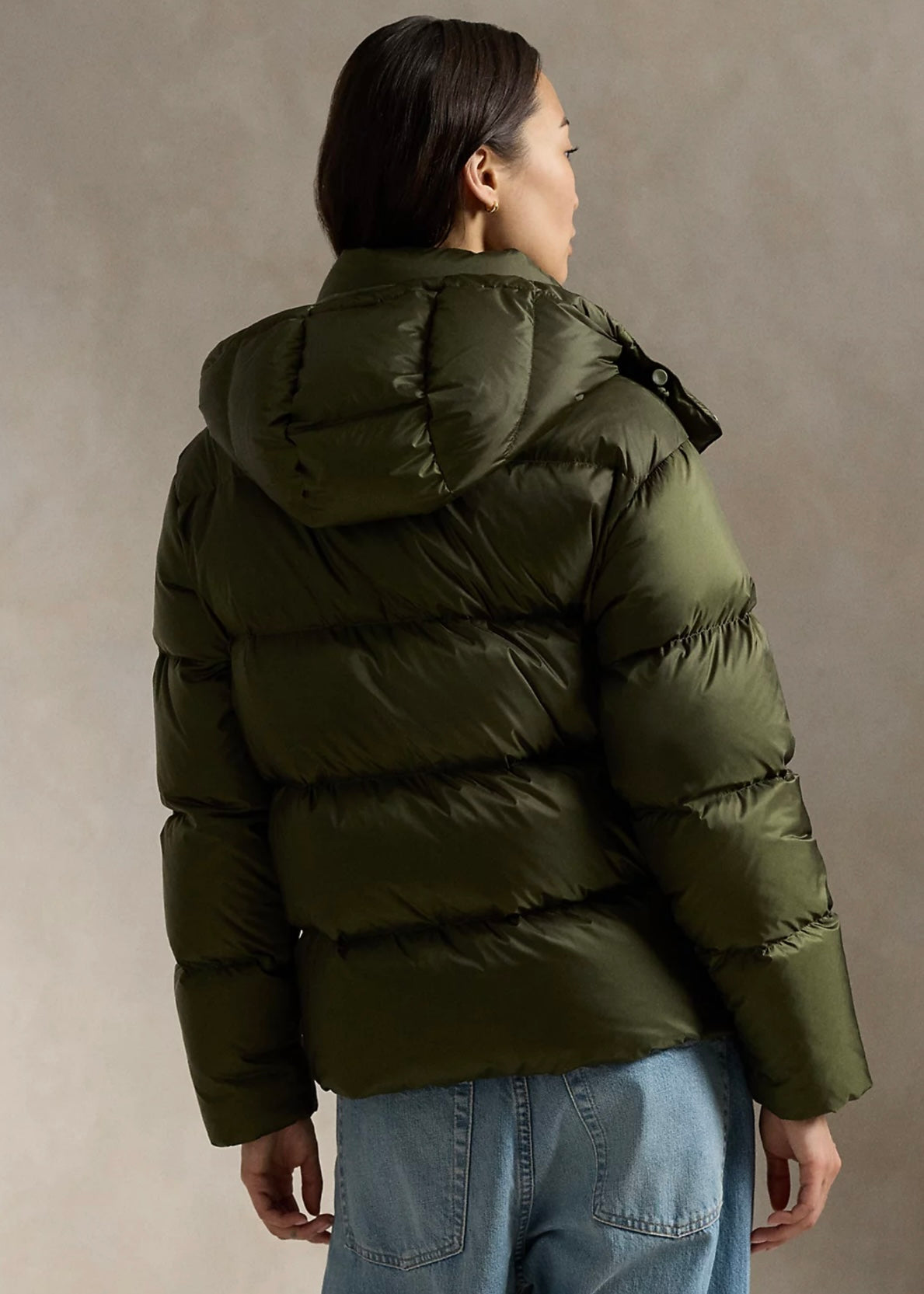 Quilted Down jacket New Olive