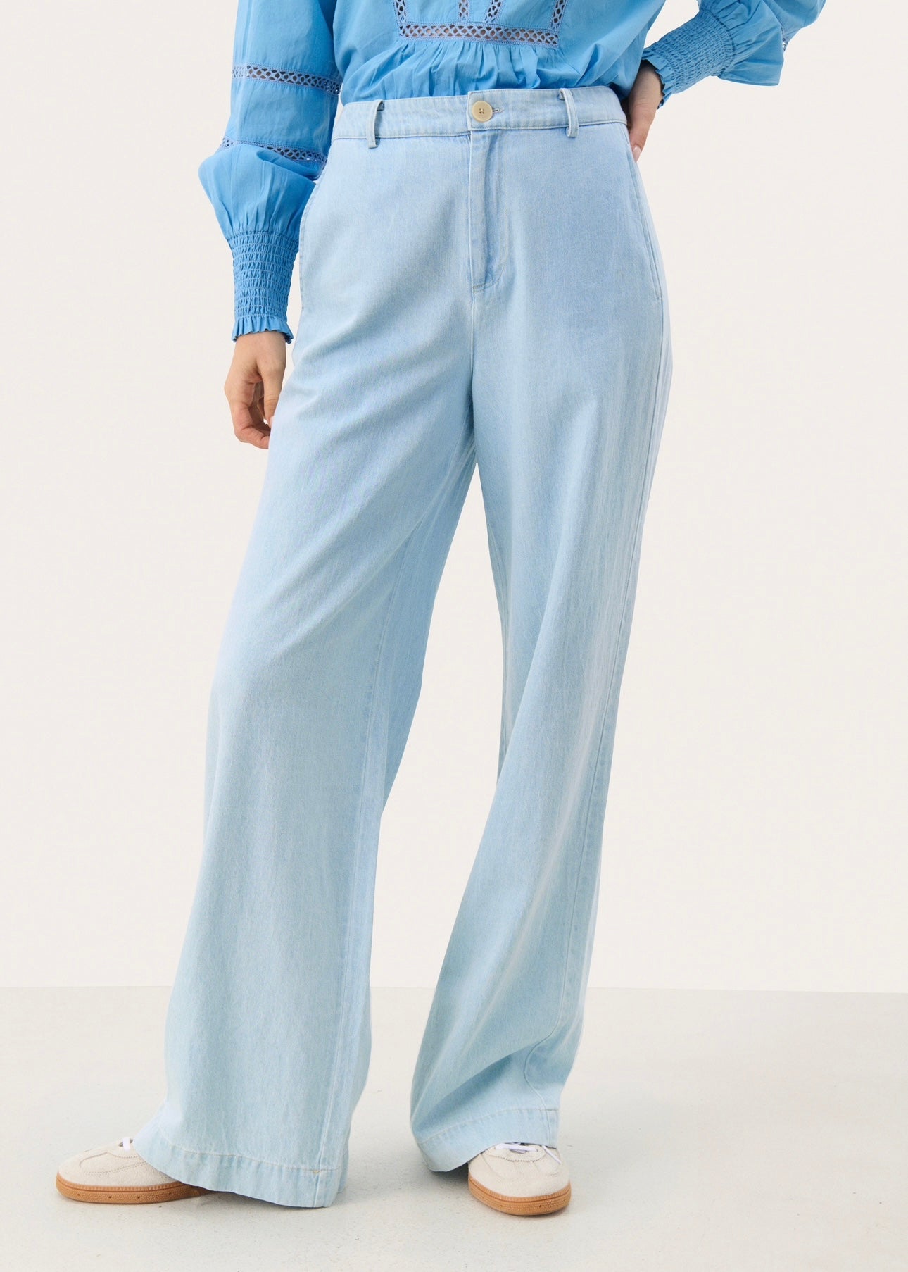 Part Two Coralie pants - Whiteish Blue Denim