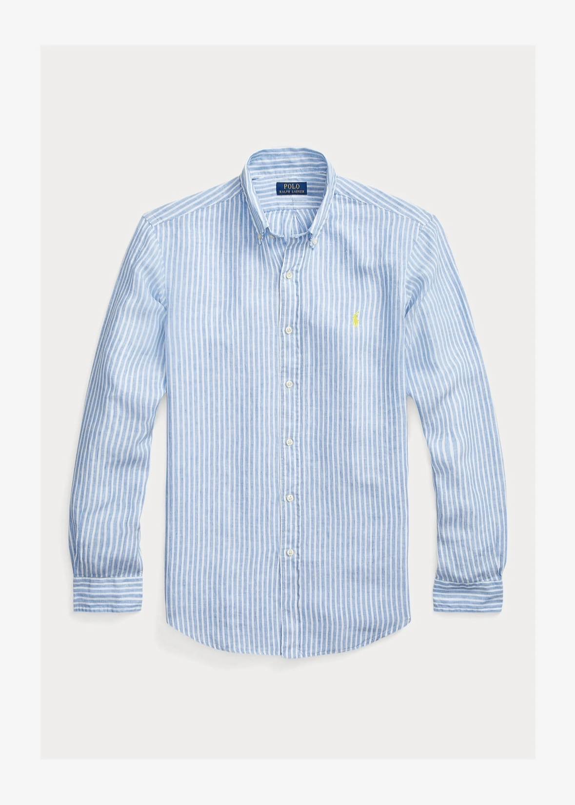 Polo Ralph Lauren Linen shirt custom fit - Blue/White Stripe