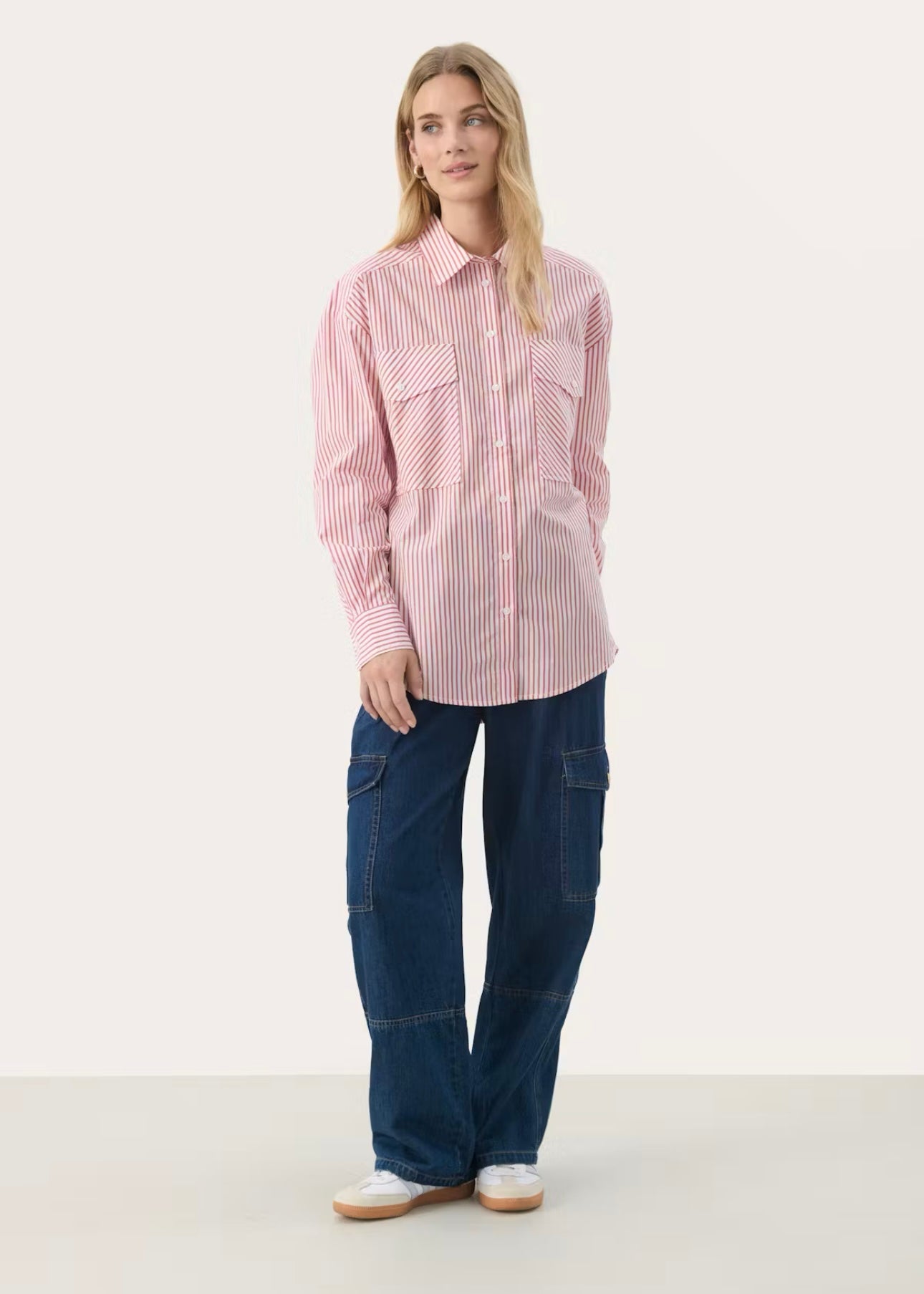 Part Two Parinaz shirt - Mars Red Stripe