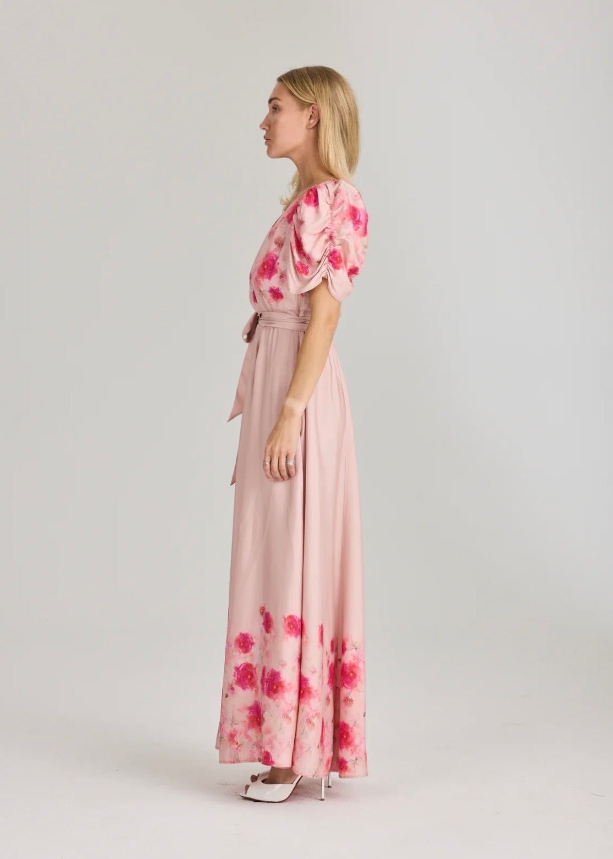 Emma Peonies Dress Vintage Rose