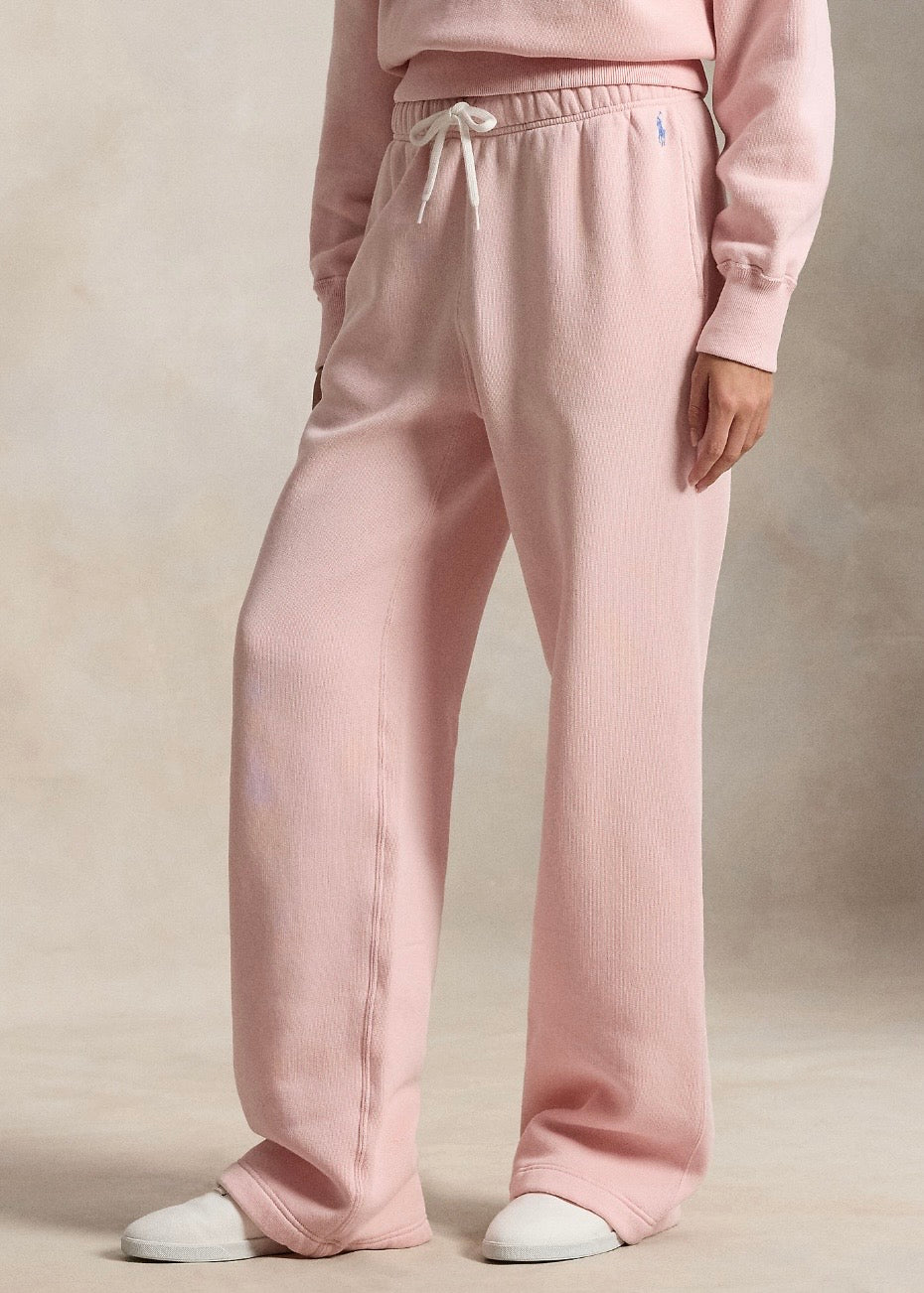 Fleece Wide Sweatpants Pink Sand