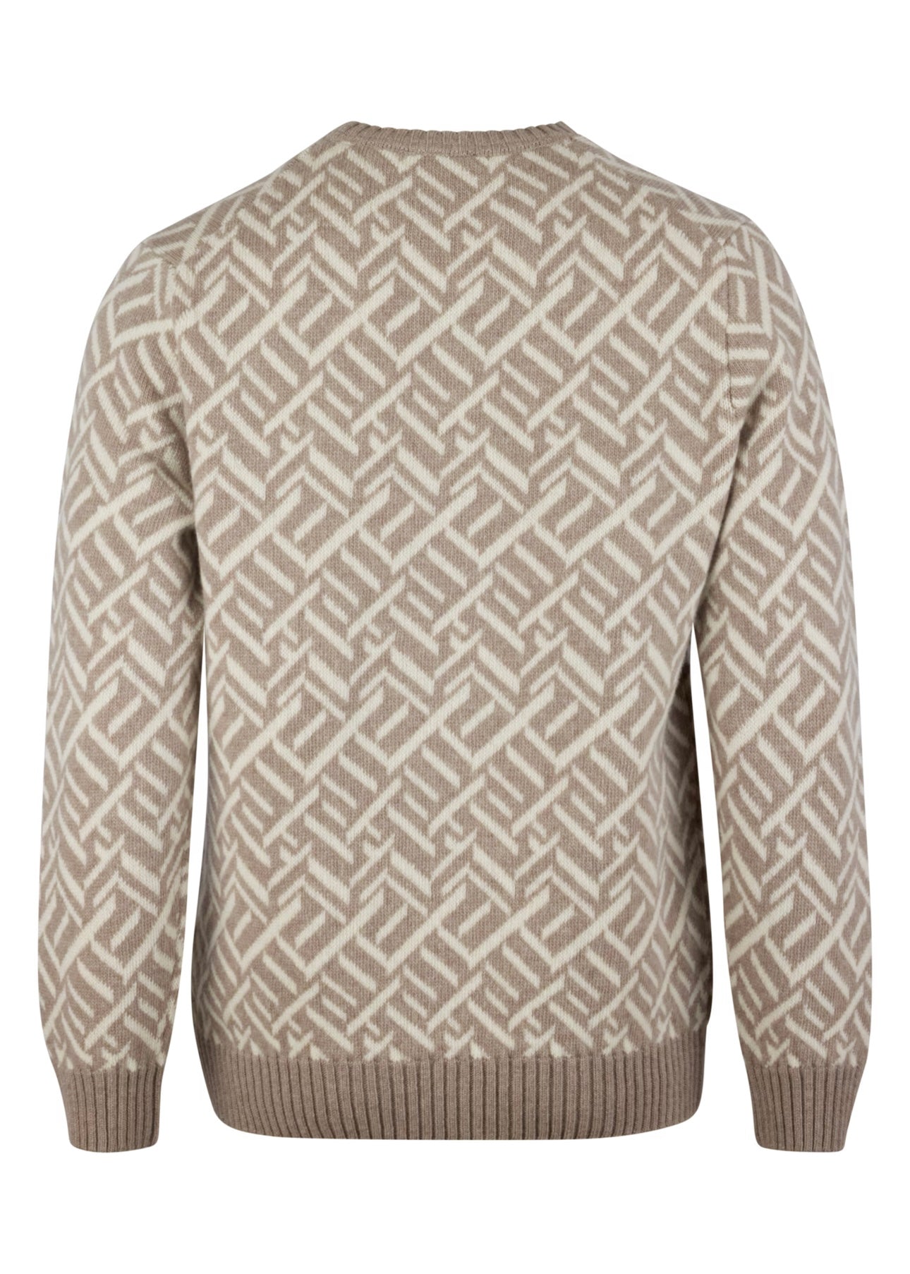 Knitted Merino crew Pattered Carded