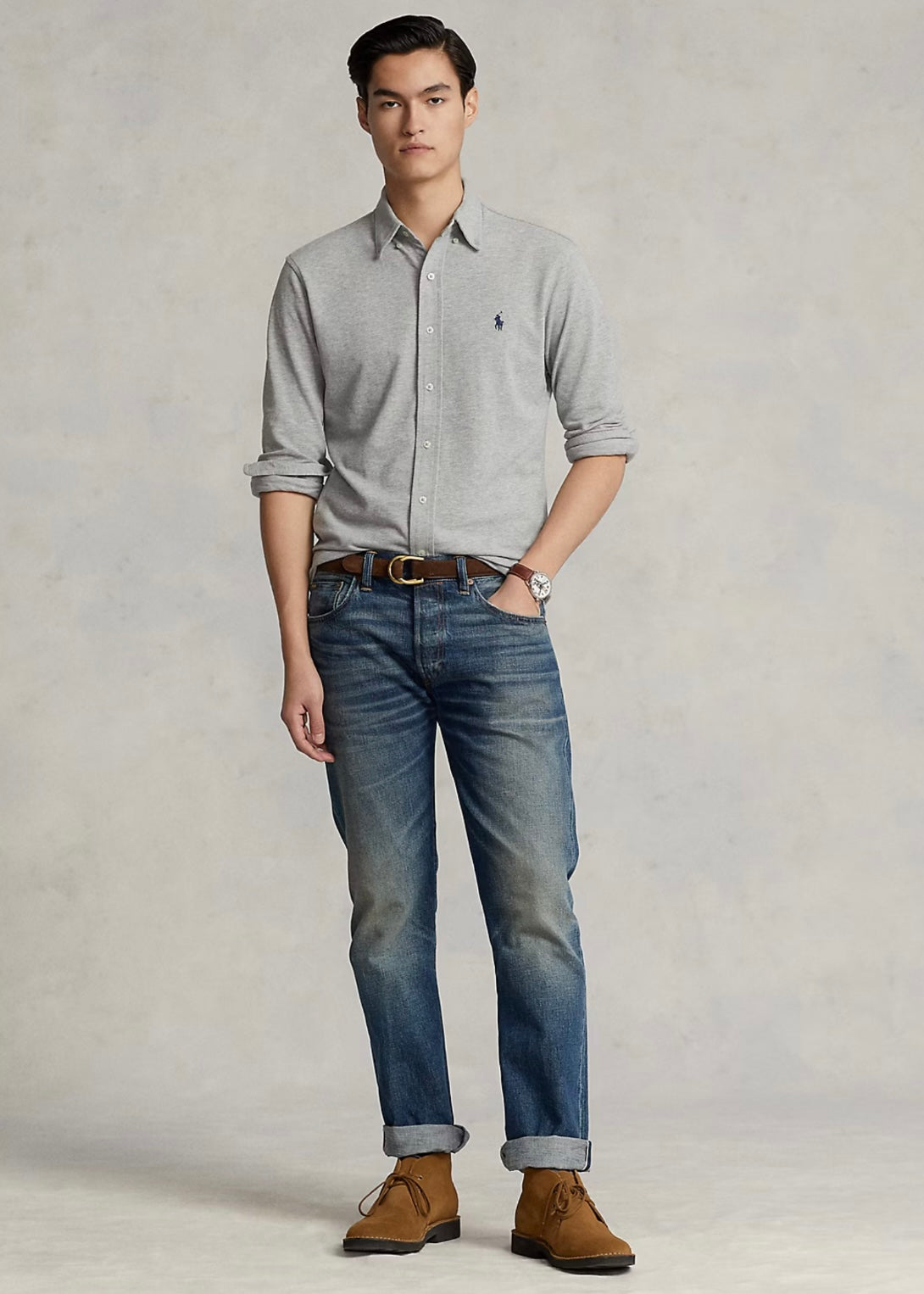 Featherweight Mesh shirt Grey