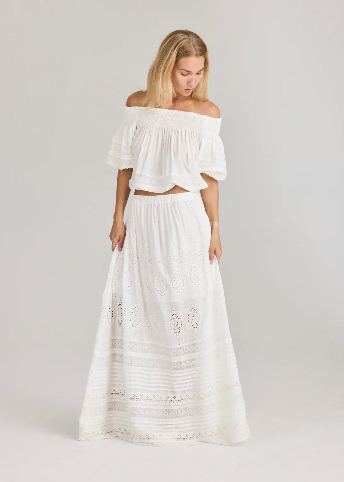 Lita Maxi Skirt White