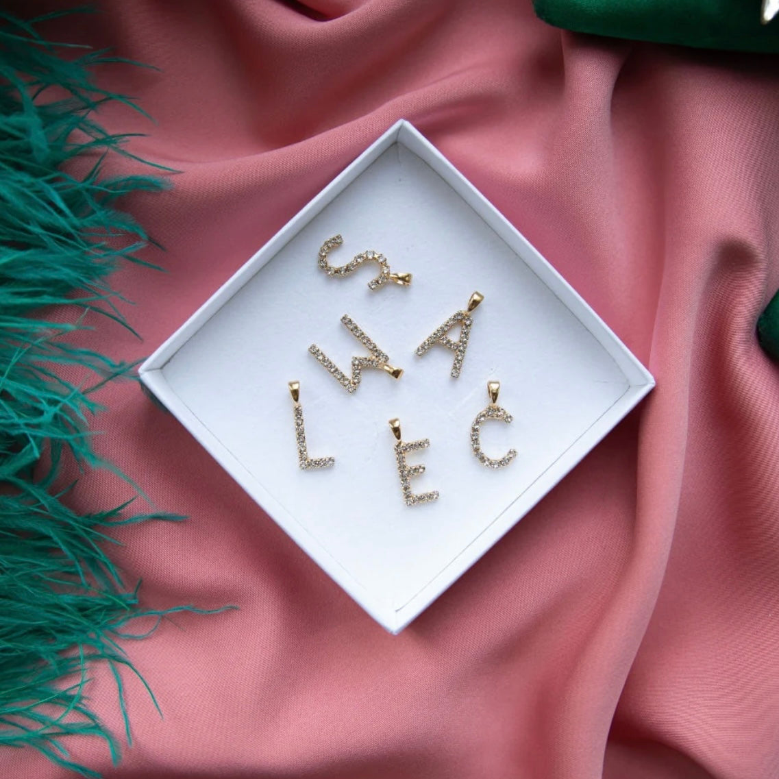 Caroline Svedbom Mini Letter necklace Gold Letter S