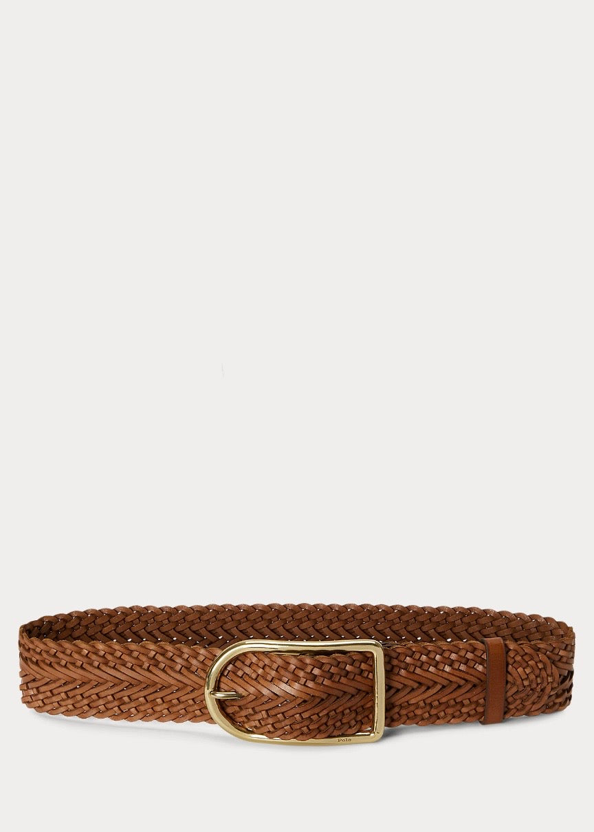 Braided Leather Belt Cuoio