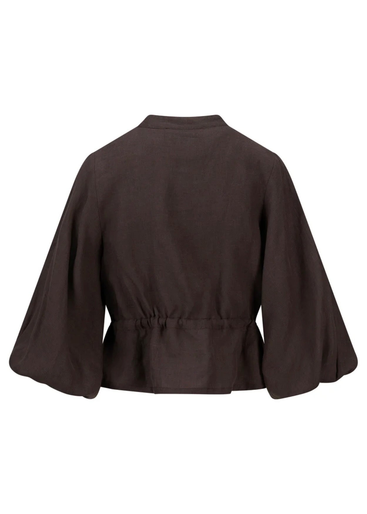 Camille Linen Shirt Dark Brown