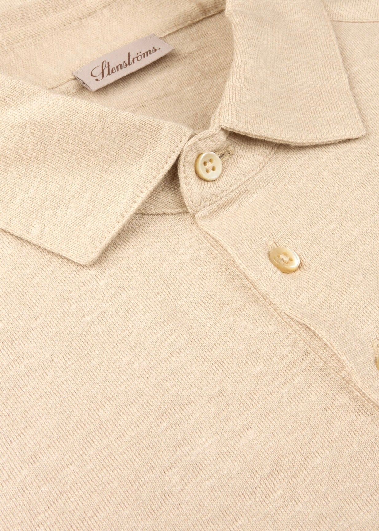 Linen Polo Shirt Light Beige